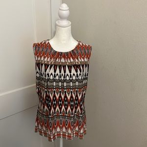 Calvin Klein-cream,orange & black design tank top